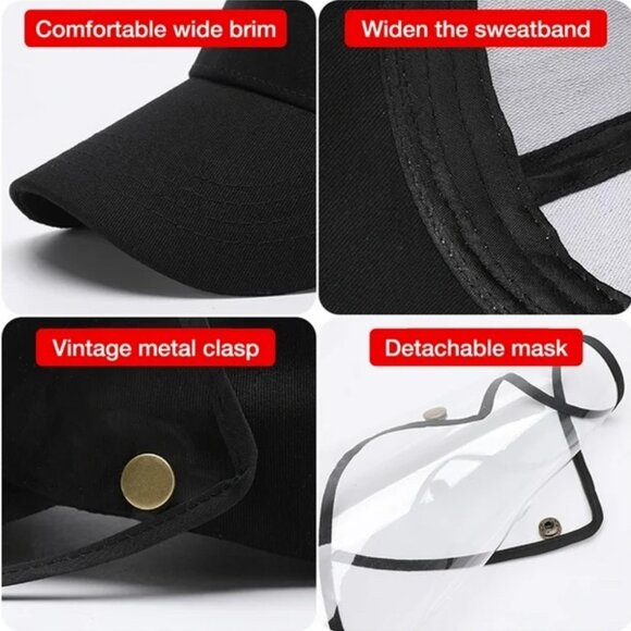 Set of 3 Sun Visor Hats face sun protection or garden hats sun protection - Picture 10 of 15